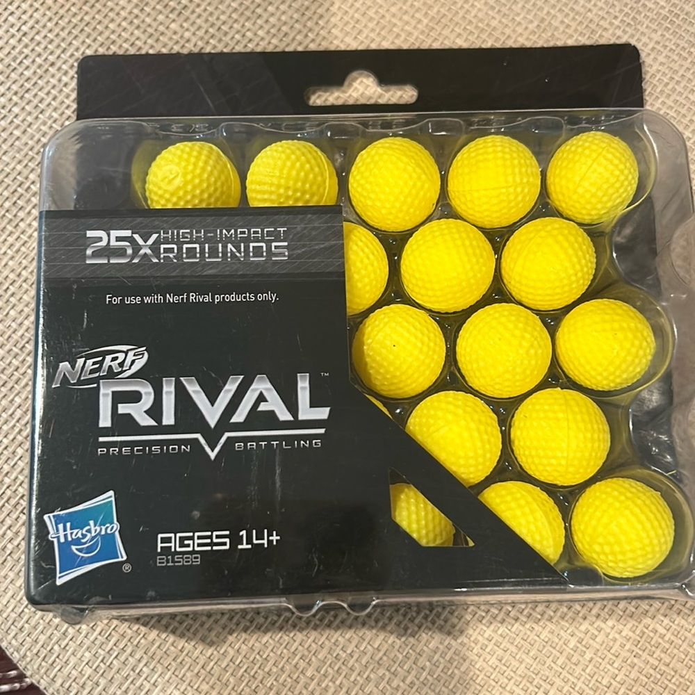Nerf Rival 25X High-Impact Rounds Balls Rival Precision Battling